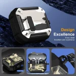Camouflage Earphone Protective Case with Switch & Hook, For Samsung Galaxy Buds3 / 3 Pro - Image 4