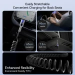 JOYROOM S-A43 60W USB-C / Type-C to USB-C / Type-C Coiled Fast Charging Data Cable, Type-C to Type-C - Image 5