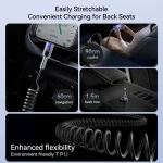 JOYROOM S-A43 30W USB-C / Type-C to 8 Pin Coiled Fast Charging Data Cable, Type-C to 8 Pin - Image 5