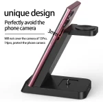 B20A 15W Qi Wireless Charger 3-in-1 Vertical Stand Phone Holder for Samsung Watch / Galaxy Buds, B20A for Samsung - Image 4