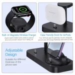 B25 8 Pin 4-in-1 Charging Stand Phone Holder for Apple Watch / AirPods, B25 for Apple - Image 4