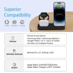 B25 8 Pin 4-in-1 Charging Stand Phone Holder for Apple Watch / AirPods, B25 for Apple - Image 5