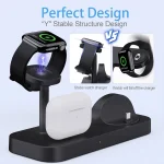 B25 8 Pin 4-in-1 Charging Stand Phone Holder for Apple Watch / AirPods, B25 for Apple - Image 7