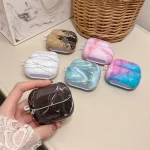 Marble Texture Glossy PC Earphone Protective Case, For Samsung Galaxy Buds3 / Buds3 Pro - Image 3