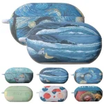 Oil Painting Frosted PC Earphone Protective Case, For Beats Solo Buds - Image 2