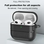Carbon Fiber Texture Bluetooth Earphone Protective Case, For AirPods 4 - Image 5