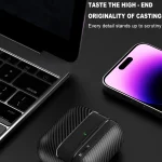 Carbon Fiber Texture Bluetooth Earphone Protective Case, For AirPods 4 - Image 8