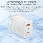 Yesido YC89 65W Type-C, USB, 8 Pin Reverse GaN Fast Charger with Type-C to 8 Pin Cable, YC89 - Image 3