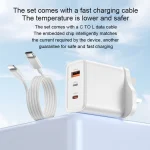 Yesido YC89 65W Type-C, USB, 8 Pin Reverse GaN Fast Charger with Type-C to 8 Pin Cable, YC89 - Image 4