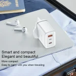 Yesido YC89 65W Type-C, USB, 8 Pin Reverse GaN Fast Charger with Type-C to 8 Pin Cable, YC89 - Image 7