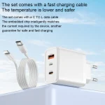 Yesido YC70 65W Type-C, USB, 8 Pin Reverse GaN Fast Charger with Type-C to 8 Pin Cable - Image 3
