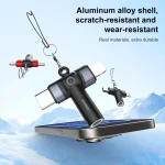 2 in 1 Flower Pattern Type-C and 8 Pin to 3.5mm Audio Adapter with Lanyard - Image 3