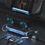 YCE-V279A 9 in 1 USB-C Gaming Dock Station with Detachable Fan, 9 in 1 - Image 2