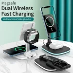 LXF-171 15W Multifunctional Desktop Folding Stand Magsafe Wireless Charger - Image 2
