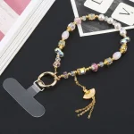Mobile Phone Anti-lost Hand-fan Bead Chain Short Lanyard