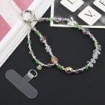 Mobile Phone Anti-lost Pink Green Bead Chain Short Lanyard - Image 2