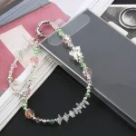 Mobile Phone Anti-lost Pink Green Bead Chain Short Lanyard - Image 5