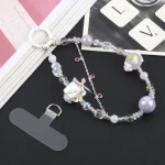 Mobile Phone Anti-lost Flower Block Bead Chain Short Lanyard - Image 2