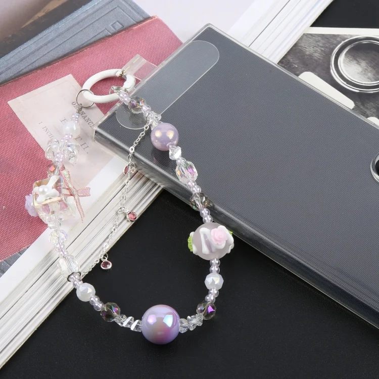 EDA0072132_B4.webp Mobile Phone Anti-lost Flower Block Bead Chain Short Lanyard - Image 5