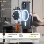 Suction Cup Magnetic Silicone Band Phone Holder - Image 4