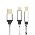 2 in 1 Type-C and USB-A to USB-B MIDI Instruments Printer Cable, Length: 1m, 1m