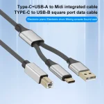 2 in 1 Type-C and USB-A to USB-B MIDI Instruments Printer Cable, Length: 1m, 1m - Image 2