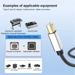 2 in 1 Type-C and USB-A to USB-B MIDI Instruments Printer Cable, Length: 1m, 1m - Image 3