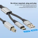 2 in 1 Type-C and USB-A to USB-B MIDI Instruments Printer Cable, Length: 1m, 1m - Image 4