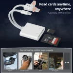 NK-101Y TL Pro USB-C / Type-C, 8 Pin, USB to TF, SD Card Slot Multi-function Card Reader, NK-101Y TL Pro - Image 6