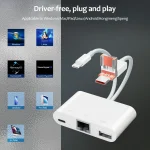 NK-107TL Pro USB-C / Type-C, 8 Pin, USB to 8 Pin, USB, RJ45 Multi-function Adapter, NK-107TL Pro - Image 7