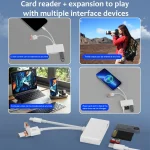 NK-108TL Pro USB-C / Type-C, 8 Pin, USB to USB-C / Type-C, USB, TF, SD Card Multi-function Card Reader Adapter, NK-108TL Pro - Image 5