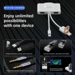 NK-1033TL Pro USB-C / Type-C, 8 Pin, USB to USB-C / Type-C, 2 x USB, RJ45, 3.5mm Multi-function Adapter, NK-1033TL Pro - Image 5