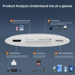 NK-1040TL Pro USB-C / Type-C, 8 Pin, USB to USB-C / Type-C, 8 Pin, Micro USB, TF, SD Card Reader Adapter, NK-1040TL Pro - Image 3