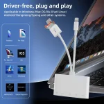 NK-1040TL Pro USB-C / Type-C, 8 Pin, USB to USB-C / Type-C, 8 Pin, Micro USB, TF, SD Card Reader Adapter, NK-1040TL Pro - Image 7