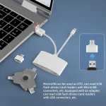 NK-1040TL Pro USB-C / Type-C, 8 Pin, USB to USB-C / Type-C, 8 Pin, Micro USB, TF, SD Card Reader Adapter, NK-1040TL Pro - Image 9