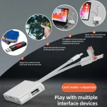 NK-1055TL Pro USB-C / Type-C, 8 Pin, USB to USB-C / Type-C, 8 Pin, 3 x USB, TF / SD Card Multi-function Adapter, NK-1055TL Pro - Image 5