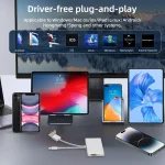 NK-1055TL Pro USB-C / Type-C, 8 Pin, USB to USB-C / Type-C, 8 Pin, 3 x USB, TF / SD Card Multi-function Adapter, NK-1055TL Pro - Image 6