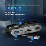 NK-1058 USB-C / Type-C, 8 Pin, USB Interface 6 in 1 Multi-function Adapter, NK-1058 - Image 4