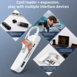 NK-9109TL Pro USB-C / Type-C, 8 Pin, USB to USB-C / Type-C, USB, TF / SD Card Multi-function Adapter, NK-9109TL Pro - Image 5