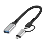 ADS-619 2 in 1 Type-C and 8 Pin to USB 3.0 OTG Adapter - Image 7