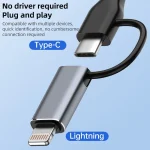 ADS-619 2 in 1 Type-C and 8 Pin to USB 3.0 OTG Adapter - Image 3