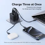 Baseus PD65W USB and 2 USB-C / Type-C Fast Charger With 1m Type-C Cable, UK Plug - Image 2