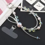 Crystal Pearl Short Chain Anti-lost Mobile Phone Short Lanyard - Image 5