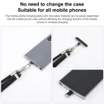 8mm Silver Buckle Adjustable Anti-lost Crossbody Mobile Phone Neck Lanyard - Image 3