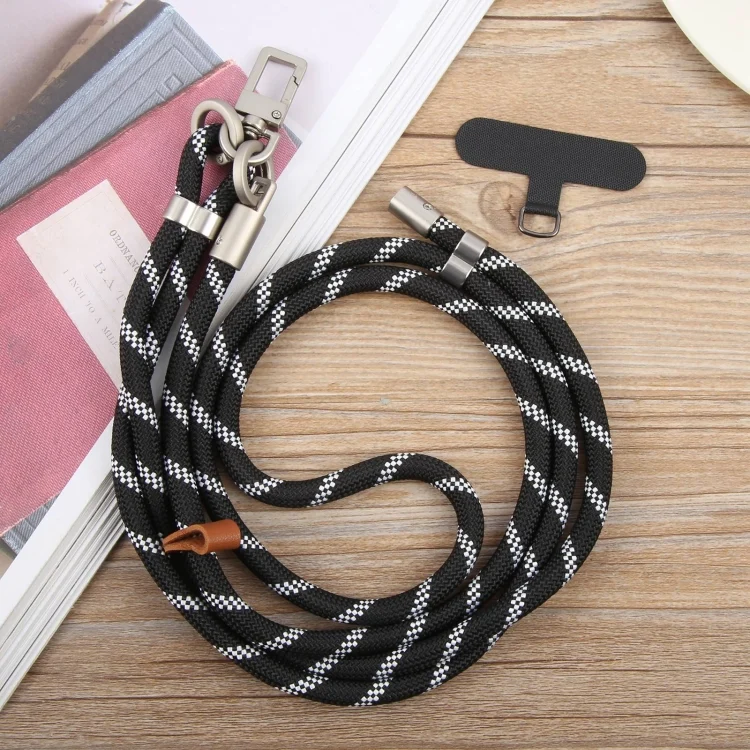 EDA0072362_B4.webp 8mm Silver Buckle Adjustable Anti-lost Crossbody Mobile Phone Neck Lanyard - Image 5