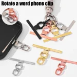 360 Degree Rotation T-shape Metal Mobile Phone Lanyard Fixing Gasket - Image 2