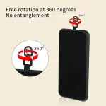 360 Degree Rotation Oval Metal Mobile Phone Lanyard Fixing Gasket - Image 3
