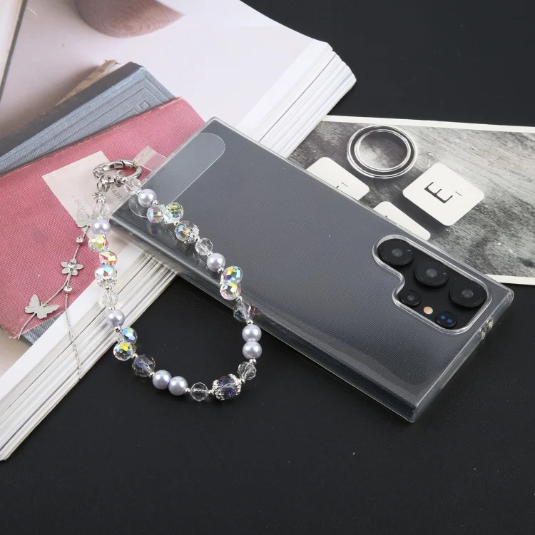 EDA0072469_B3.webp Alloy Butterfly Beaded Bracelet Anti-Lost Phone Short Lanyard - Image 4