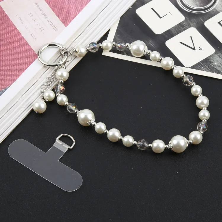 EDA007247101A_1.webp Pearl Short Bracelet Anti-lost Phone Short Lanyard - Image 3