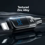 USAMS SJ741 30W USB-C / Type-C to 8 Pin Zinc Alloy Digital Display Fast Data Cable, Length: 1.2m, SJ741USB01, SJ741USB02 - Image 4